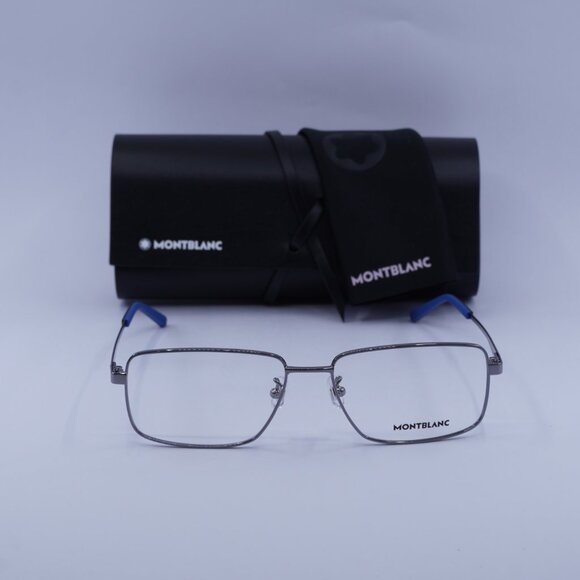 Montblanc MB0108O 002 Rectangle Eyeglasses 57mm – Ruthenium - Picture 3 of 10